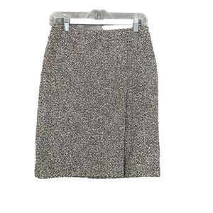 Brooks Brothers 346 Petite wool blend Tweed women’s size 4P Gray  Knee-Length